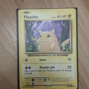 Pikachu card vintage and cute